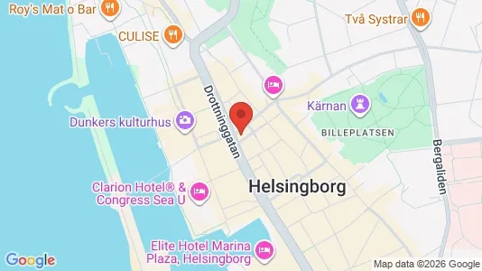 Kontorslokaler att hyra i Helsingborg - kort over placeringen