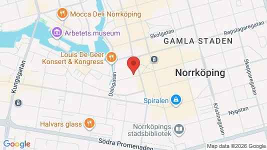 Kontorslokaler att hyra i Norrköping - kort over placeringen