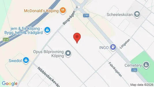 Kontorslokaler att hyra i Köping - kort over placeringen