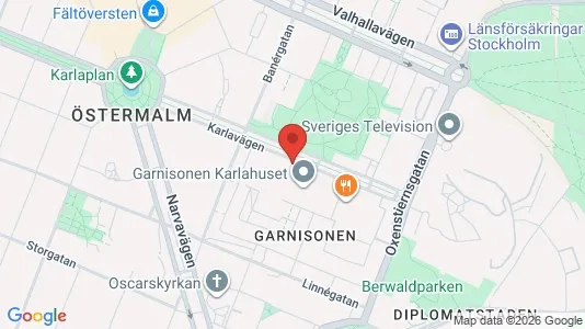 Kontorslokaler att hyra i Östermalm - kort over placeringen