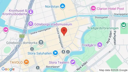 Kontorslokaler att hyra i Göteborg Centrum - kort over placeringen