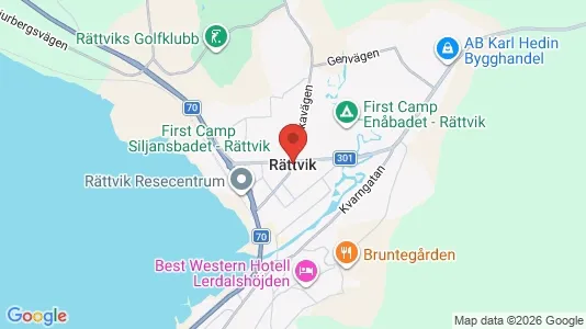 Kontorslokaler att hyra i Rättvik - kort over placeringen