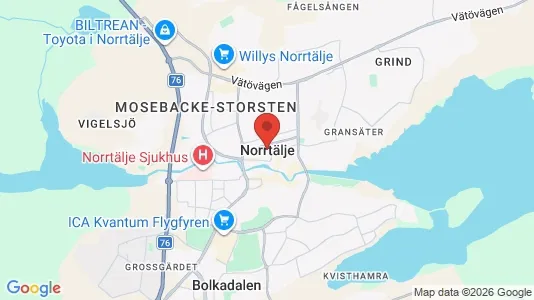 Kontorslokaler att hyra i Norrtälje - kort over placeringen