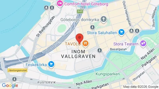 Kontorslokaler att hyra i Göteborg Centrum - kort over placeringen