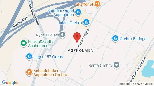Kontorslokaler att hyra i Örebro - kort over placeringen