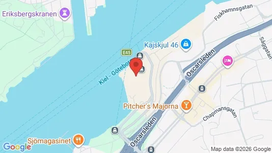 Kontorslokaler att hyra i Majorna-Linné - kort over placeringen