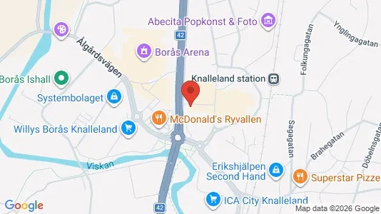 Kontorslokaler att hyra i Borås - kort over placeringen