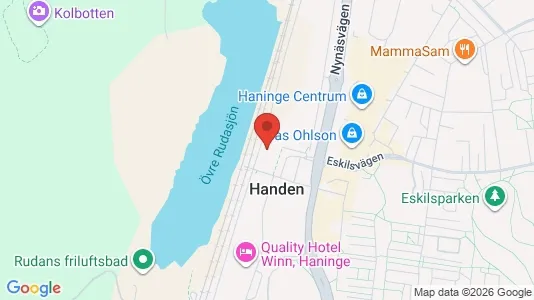 Kontorslokaler att hyra i Haninge - kort over placeringen