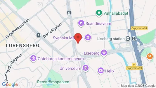 Kontorslokaler att hyra i Örgryte-Härlanda - kort over placeringen
