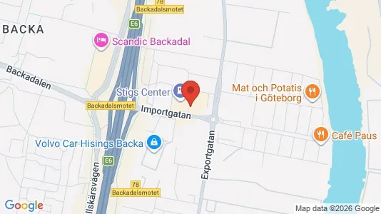 Kontorslokaler att hyra i Göteborg Östra - kort over placeringen