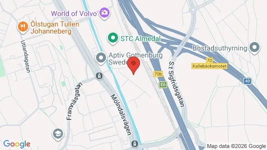 Kontorslokaler att hyra i Johanneberg - kort over placeringen