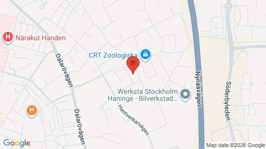 Kontorslokaler att hyra i Haninge - kort over placeringen
