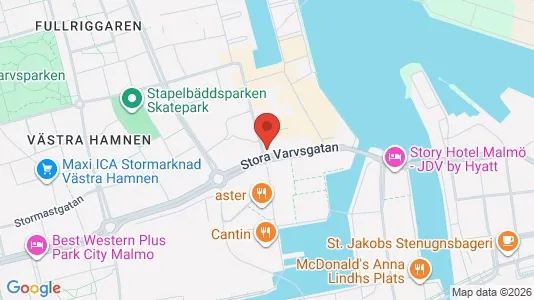 Kontorslokaler att hyra i Malmö Centrum - kort over placeringen