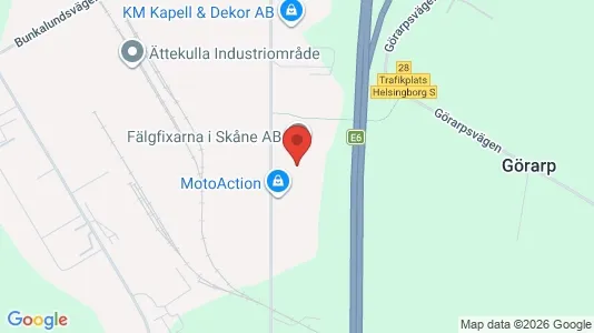 Kontorslokaler att hyra i Helsingborg - kort over placeringen