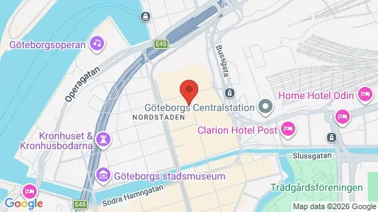 Kontorslokaler att hyra i Göteborg Centrum - kort over placeringen