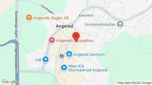 Kontorslokaler att hyra i Angered - kort over placeringen