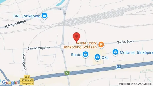 Kontorslokaler att hyra i Jönköping - kort over placeringen