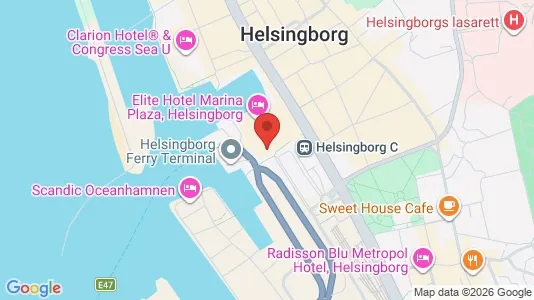 Kontorslokaler att hyra i Helsingborg - kort over placeringen