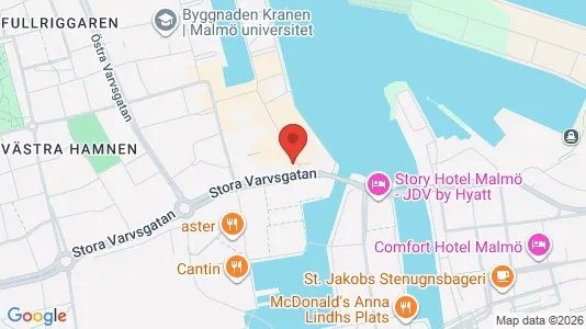 Kontorslokaler att hyra i Malmö Centrum - kort over placeringen