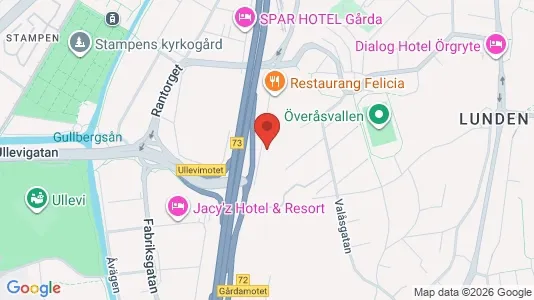 Kontorslokaler att hyra i Örgryte-Härlanda - kort over placeringen