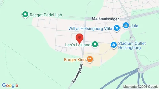 Kontorslokaler att hyra i Helsingborg - kort over placeringen