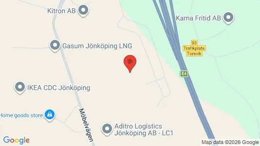 Industrilokaler att hyra i Jönköping - kort over placeringen