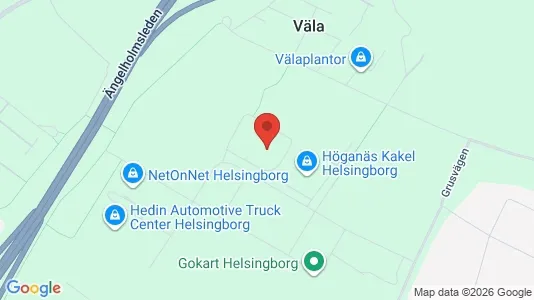 Industrilokaler att hyra i Helsingborg - kort over placeringen