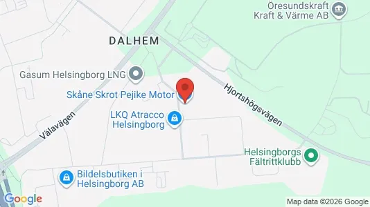 Kontorslokaler att hyra i Helsingborg - kort over placeringen