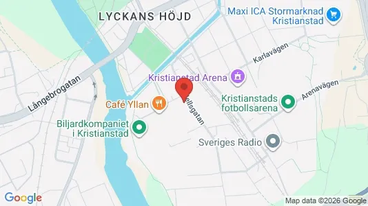 Kontorslokaler att hyra i Kristianstad - kort over placeringen