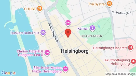 Kontorslokaler att hyra i Helsingborg - kort over placeringen