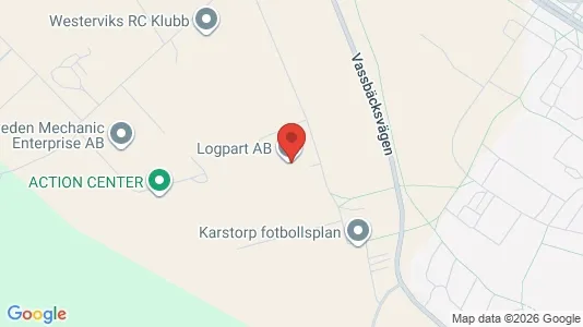 Kontorslokaler att hyra i Västervik - kort over placeringen