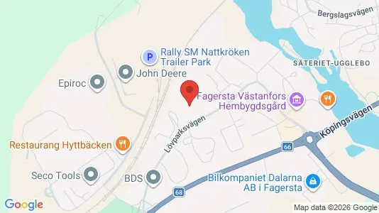 Industrilokaler att hyra i Fagersta - kort over placeringen