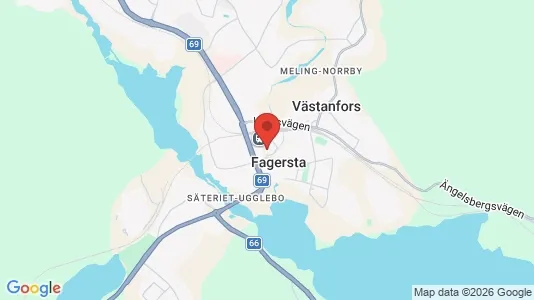 Kontorslokaler att hyra i Fagersta - kort over placeringen