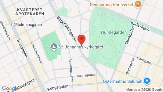 Kontorslokaler att hyra i Östermalm - kort over placeringen
