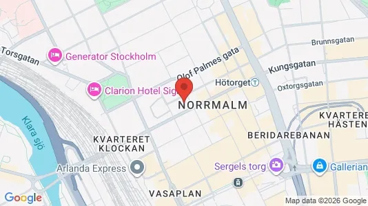 Kontorslokaler att hyra i Stockholm Innerstad - kort over placeringen
