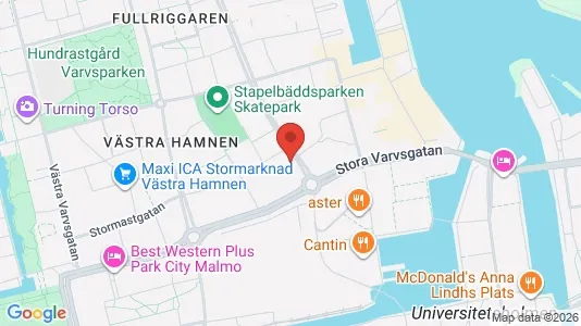 Kontorslokaler att hyra i Malmö Centrum - kort over placeringen