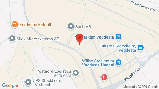 Industrilokaler att hyra i Järfälla - kort over placeringen