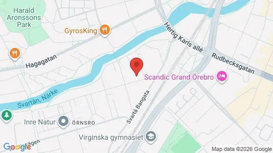 Kontorslokaler att hyra i Örebro - kort over placeringen