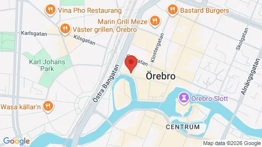 Kontorslokaler att hyra i Örebro - kort over placeringen