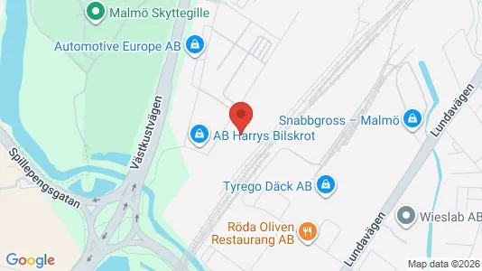 Kontorslokaler att hyra i Malmö Centrum - kort over placeringen