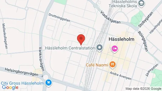 Kontorslokaler att hyra i Hässleholm - kort over placeringen