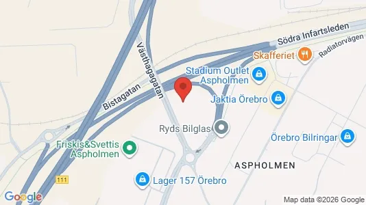 Kontorslokaler att hyra i Örebro - kort over placeringen