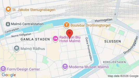 Kontorslokaler att hyra i Malmö Centrum - kort over placeringen