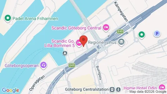 Kontorslokaler att hyra i Göteborg Centrum - kort over placeringen