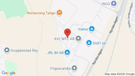 Industrilokaler att hyra i Haninge - kort over placeringen