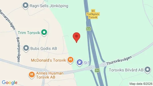 Industrilokaler att hyra i Jönköping - kort over placeringen