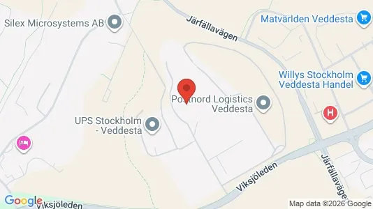 Industrilokaler att hyra i Järfälla - kort over placeringen