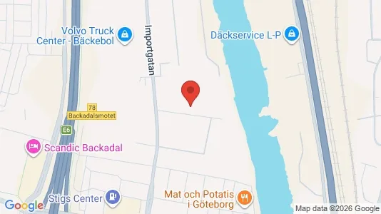 Industrilokaler att hyra i Norra hisingen - kort over placeringen