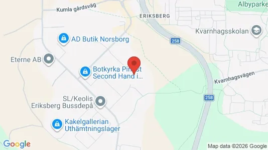 Industrilokaler att hyra i Botkyrka - kort over placeringen