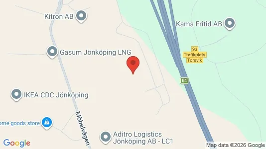 Industrilokaler att hyra i Jönköping - kort over placeringen